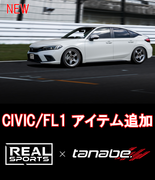 第一ネット REALSPORTSxTANABE フロアブレース フロント  シビック タイプR FK8 リアルスポーツXタナベ  コラボパーツ 新品