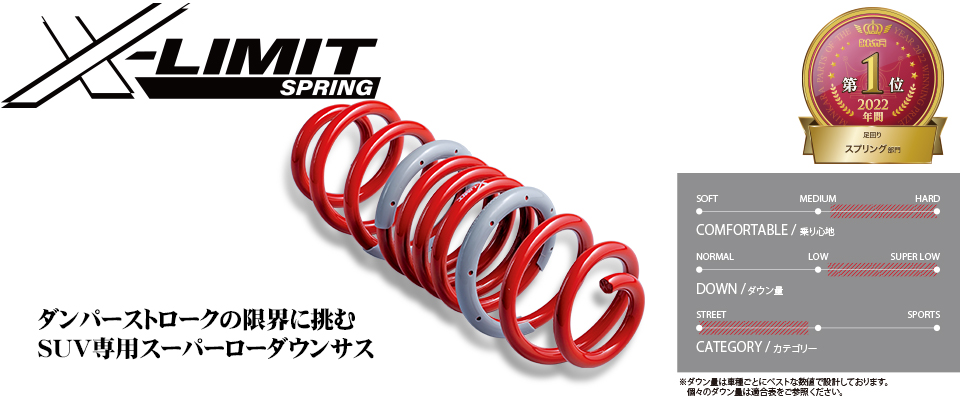 X LIMIT SPRING   サスペンション・マフラー・ホイールのトータル